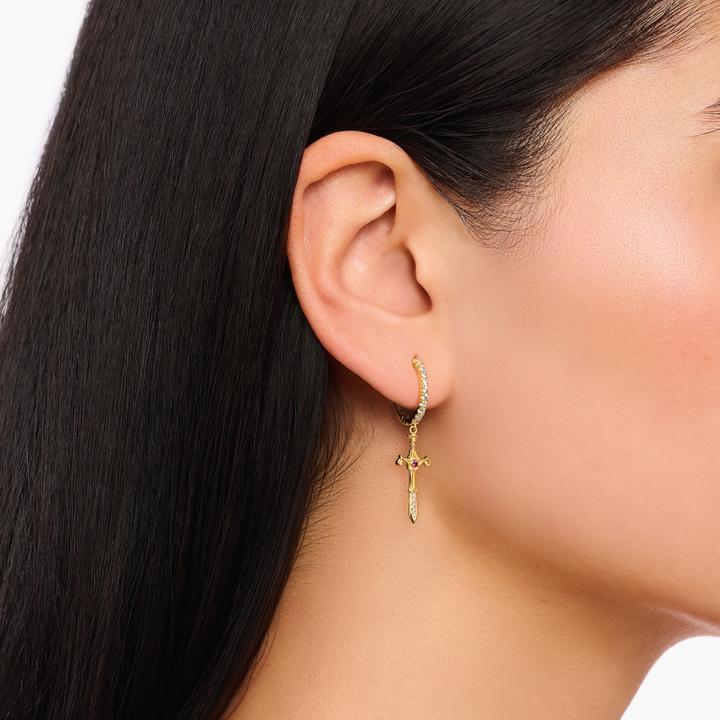 Produktbild Thomas Sabo Creolen mit Anhänger Tempting Romance (925er Silber, Gelbgold)