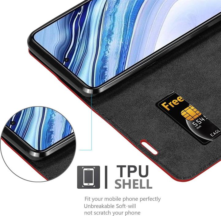Productafbeelding Cadorabo Boek Onzichtbare Magneethoes (Xiaomi Redmi Note 9 Pro, Xiaomi Redmi Note 9S)