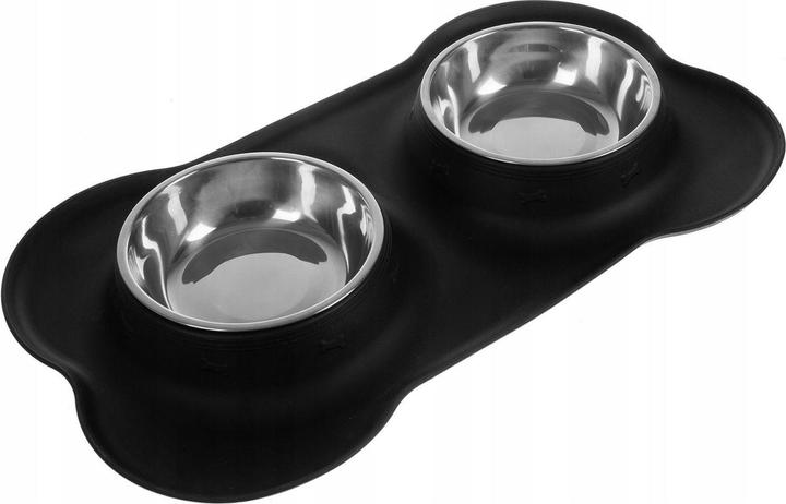 Purlov Double bowl for dog and cat - 2 x 450 ml (0.90 l)