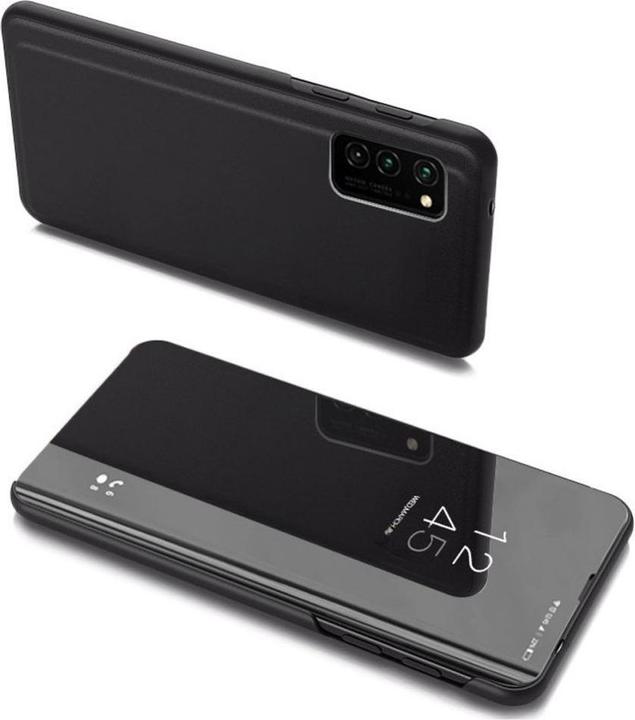Productafbeelding Hurtel Clear View Case flip cover voor Samsung Galaxy A03s (166.5) zwart (Samsung Galaxy A03s)