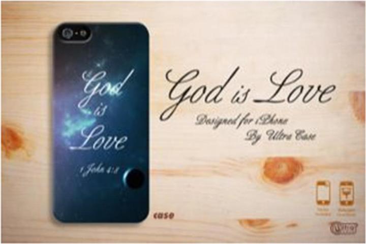 Produktbild Ultra Case 'God is Love' Hardcase für iPhone 6/6S Schwarz (Apple iPhone 6s, Apple iPhone 6)
