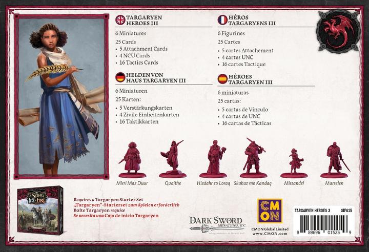 Actual product image Cmon A Song of Ice & Fire - Targaryen Heroes 3 (Heroes of House Targaryen 3), Miniatu (German)