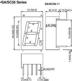 Produktbild Velleman 14mm Single-Digit Display Common Anode (Display)