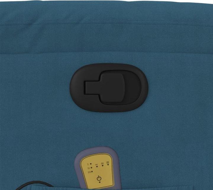 Actual product image VidaXL Massage armchair TV armchair Relax armchair Recliner armchair Blue velvet