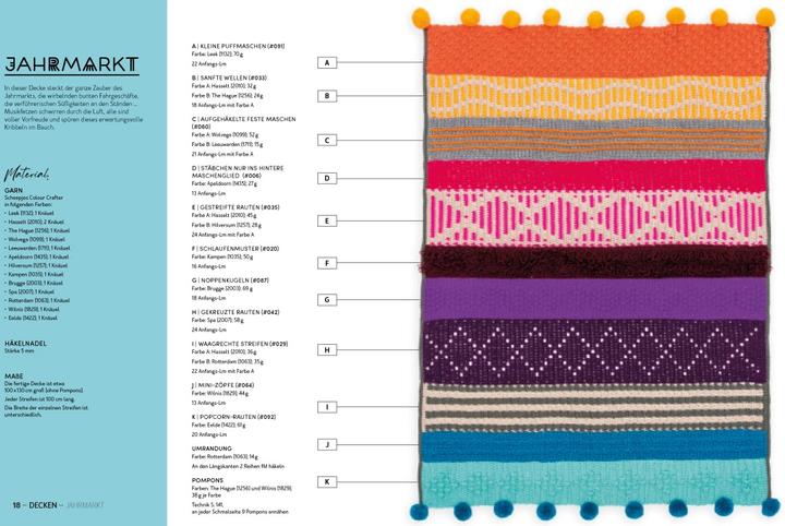 Produktbild Mix & Match Farbenfrohe Decken häkeln (Deutsch, Katrin Marburger, Esme Crick, 2024)