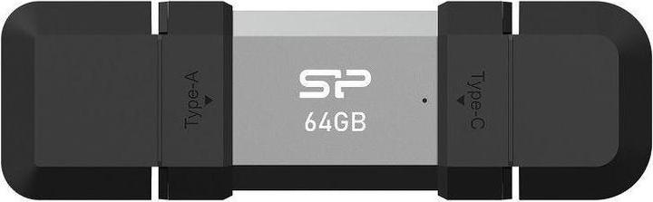 Immagine prodotto Silicon Power 64 GB, unità flash USB TYPE-A e TYPE-C, dispositivo mobile C51, argento (64 GB, USB-A, USB-C)