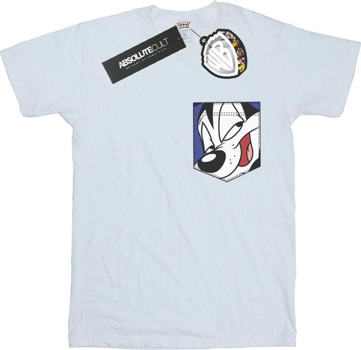 Produktbild Looney Tunes Pepe Le Pew Face Faux Pocket TShirt (XL)