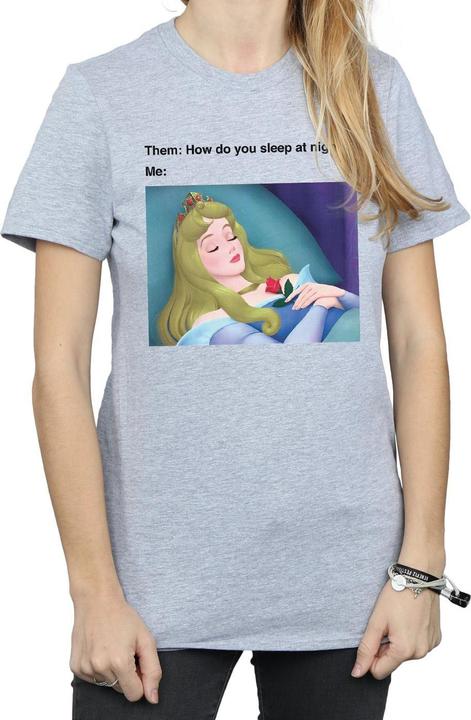 Actual product image Disney Womens/Ladies Sleeping Beauty Meme Cotton Boyfriend T-Shirt (XL)