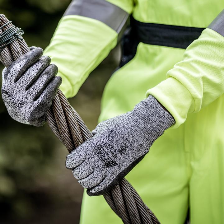 Immagine prodotto Nitras CUT3, guanti antitaglio, filato speciale, grigio, rivestimento in PU, nero, parzialmente rivestito a (6, 7, 8, 9, 10, 11)