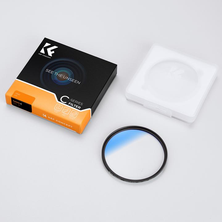 Image du produit K&F Concept Filtre anti-UV 77MM MC Slim Frame avec 18 couches bleues multicouches (Série C) (Filtre UV)