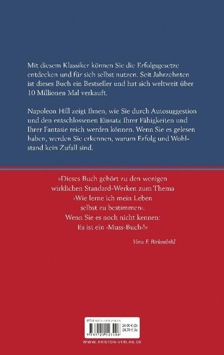 Actual product image Ariston Denke nach und werde reich (German, Napoleon Hill, 2006)