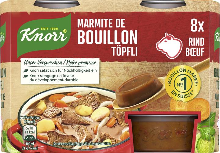 Image du produit Knorr Bouillon Marmite de boeuf, consistance molle & rapidement soluble, pour sauces, viande & wok (4000 ml)