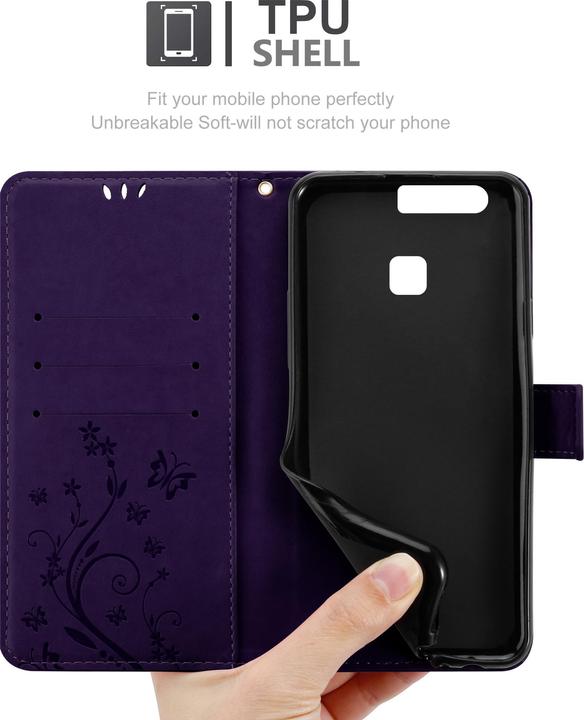Productafbeelding Cadorabo Bloemen Boekomslag (Huawei P9 Plus)