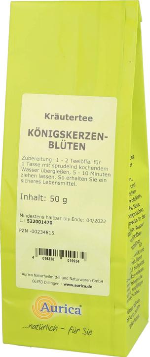 Valori nutrizionali e ingredienti Aurica Tisana ai fiori di verbasco, 50 g di tè (1 Pezzo/i, Tè, 50 g)
