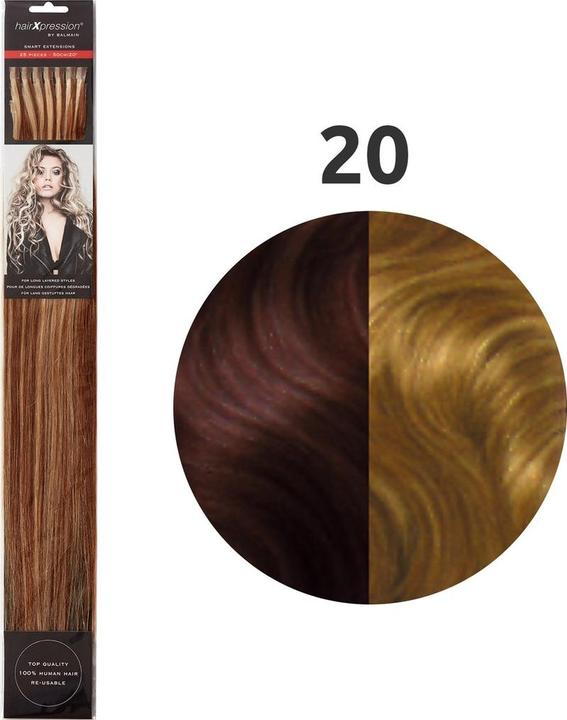 Actual product image Balmain Hair HairXpressions Human Hair (500 Light Brown-Light Blonde, 50 cm)