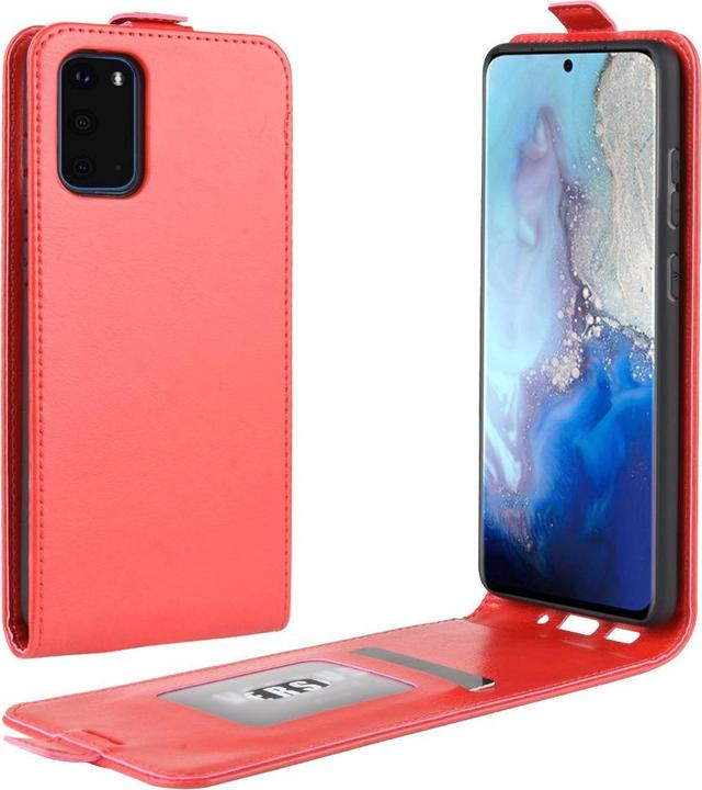 Produktbild Cover-Discount Galaxy S20 - Klassisches Leder Flip Case vertikal rot (Samsung Galaxy S20)