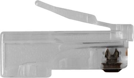 Productafbeelding RJ48 (10P/10C) modulaire connector voor platte kabel. Eenheid: Zak 25 stuks