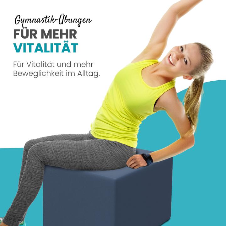 Produktbild Aktivshop Bandscheibenwürfel, Stufenlagerungswürfel zur Stufenlagerung, Stufenbett mit Bezug, Fitness Würfel