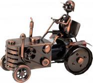 IKO Wine bottle holder "tractor" h = 25cm l = 29cm (Wine bottle holder)