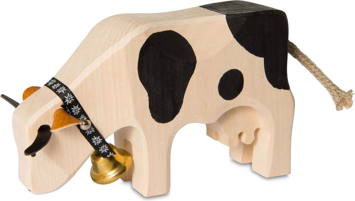 Image du produit Trauffer Vache mangeant en bois avec cloche
