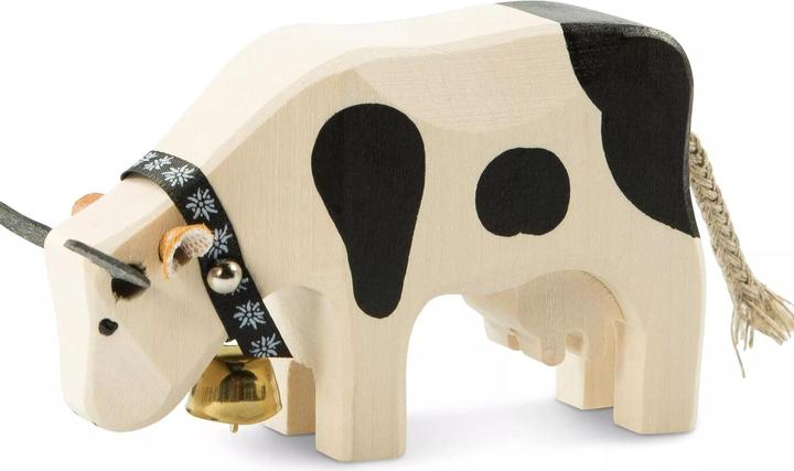 Image du produit Trauffer Vache mangeant en bois avec cloche