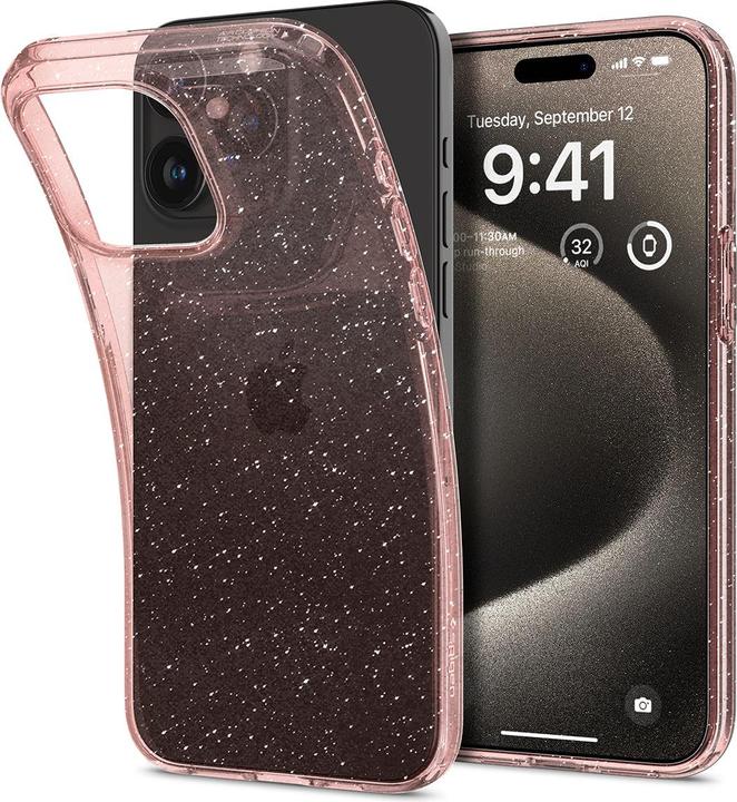 Actual product image Spigen Liquid Crystal Iphone 15 Pro Max Glitter Crystal (Apple iPhone 15 Pro Max)
