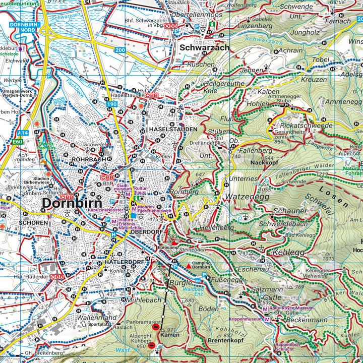 Image du produit Bregenzerwald, carte de randonnée, de cyclisme et de loisirs 1:50.000, freytag & berndt, WK 364