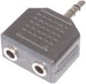 Image du produit E+P GS 16 3.5mm (M) 2x 3.5mm (F) noir Adaptateur/interface de câble