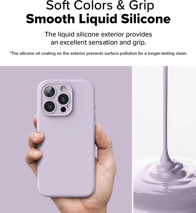 Actual product image Ringke Case for iPhone 16 Pro Max SILICONE MAGNETIC LIGHT PURPLE (Apple iPhone 16 Pro Max)