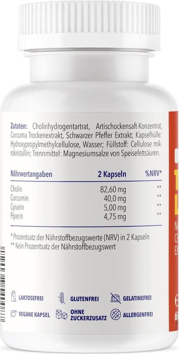 Nutritional values and ingredients B!tonic Terra Liver 60 capsules (60 Piece, Capsules)