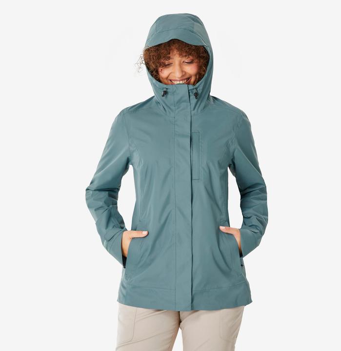 Produktbild Quechua Wanderjacke Damen wasserdicht - NH500 grün (XS)
