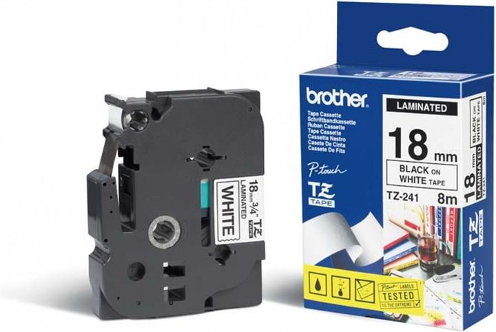 Actual product image Brother TZ-241 (1.80 cm, White, Black)