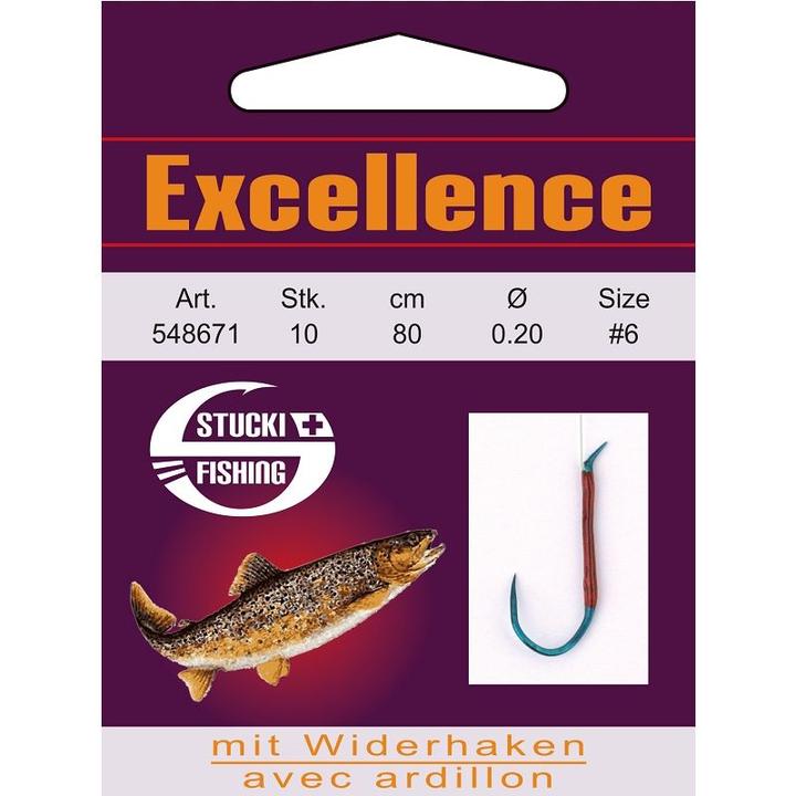 Actual product image Stucki Thun Excellence glued hooks with barbs