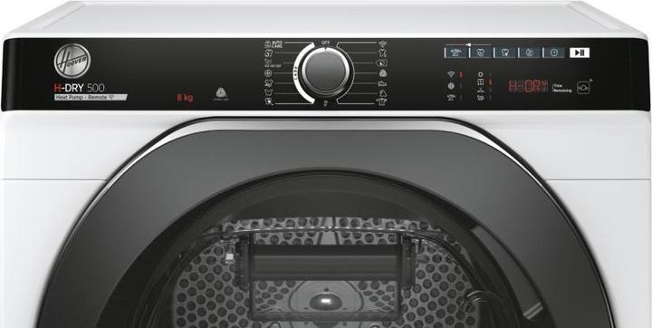 Actual product image Hoover Heat Pump Dryer Candy NDPEH8A2TCBEXS-S 8 kg Smart Operation with WiFi + Bluetooth Technology (8 kg, Left)