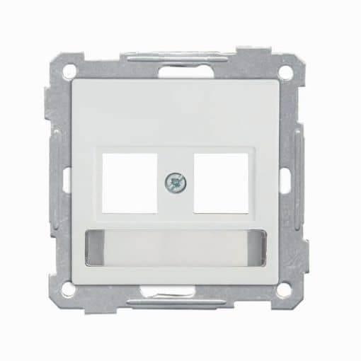 Produktbild Mutlusan Candela Modul Telefon Datenbuchse mit Beschriftung Weiss