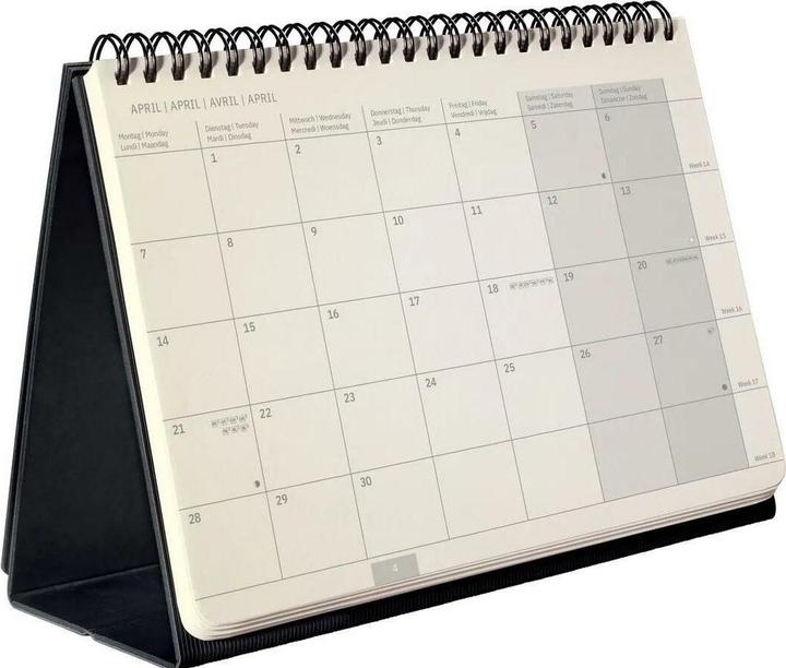 Actual product image Sigel Desk calendar 2025 C2580 1W/2S black 30x14.4cm (13.9 x 30.4 cm, Hardcover, German)