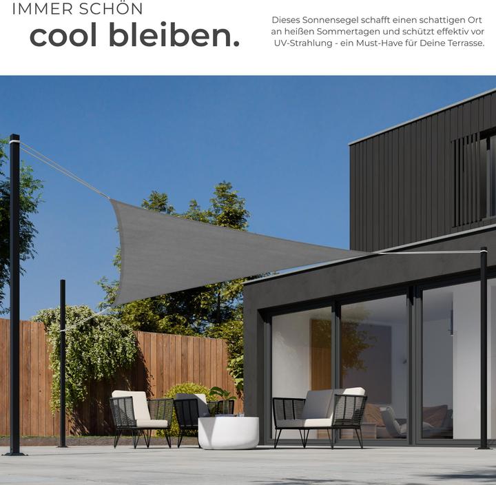 Produktbild tectake Sonnensegel (400 x 400 x 400 cm)