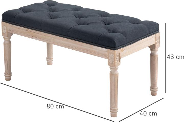 Actual product image Homcom Bed bench with button stitching (40 cm)