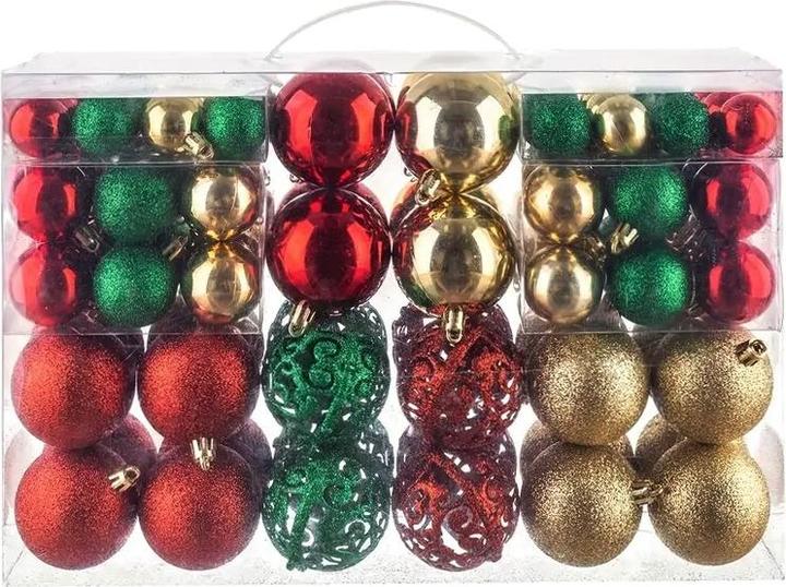 Image du produit Cbx 100 pièces Boules de Noël Rouge Vert Or (100 -pièce)