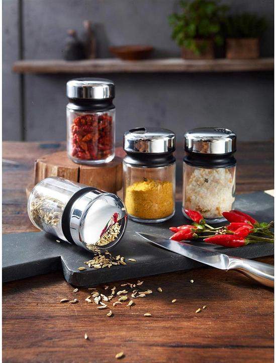 Productafbeelding WMF Kruiden Shaker Set 4st Kruidenpotje Kruidenpotje 100ml Glas Depot (Aromatische kruiden, Diverse kruiden)