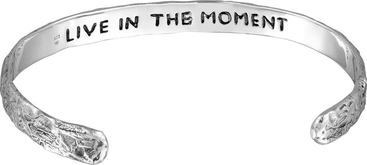 Immagine prodotto Haze & Glory Armband Armreif - Live in the moment 925 Silber (18 cm, Argento 925)
