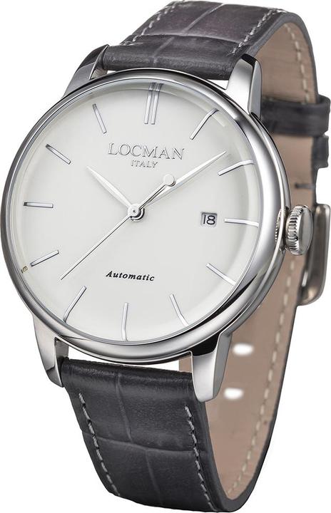 Actual product image Locman Italy Men's Watch 1960 Automatic Grey Ref. 0255 (Analogue wristwatch, 42 mm)
