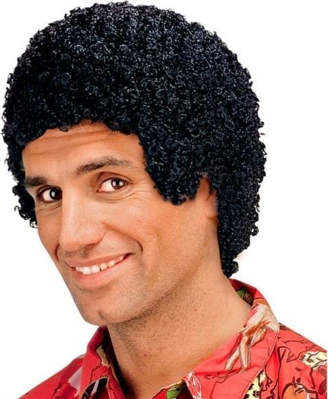 Produktbild Widmann Afro Perücke mit Nass Effekt Schwarz
