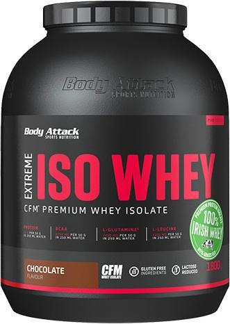 Actual product image Body Attack Extreme Iso Whey Professional (1800g can) (Apricot yoghurt, 1 pcs., 1800 g)