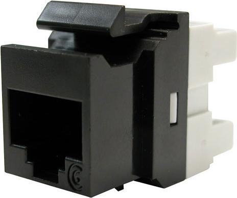 Actual product image Molex Keystone Module 1xRJ45 (WE8W), UTP, 568A/B, PowerCat 6, Black (Keystone module)