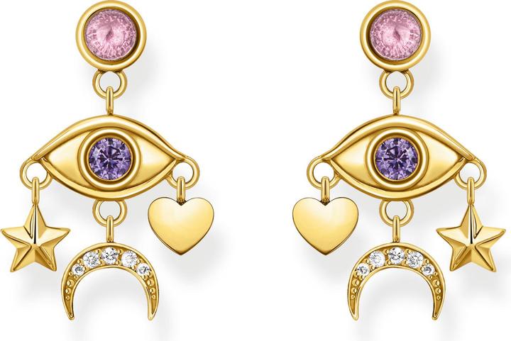 Produktbild Thomas Sabo Ohrhänger Auge mit bunten Steinen vergoldet (925er Silber)