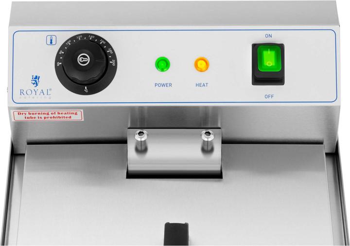 Actual product image Royal Catering Commercial Fryer - 13 litres - 3,200 W - drain tap - cold zone