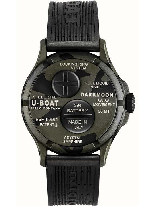 Immagine prodotto U-Boat 9551 Orologio da uomo Darkmoon Grey Camouflage 40mm 5ATM (Orologio sportivo, 40 mm)