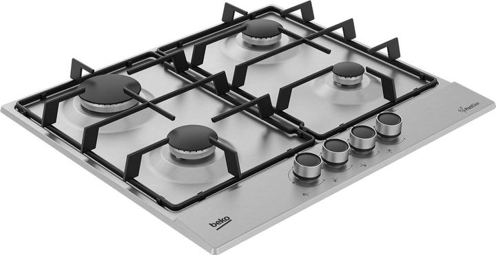 Produktbild Beko HIAG64223SXE Edelstahl-Einbaukochfeld 60 cm Gas 4 Flamme(n)