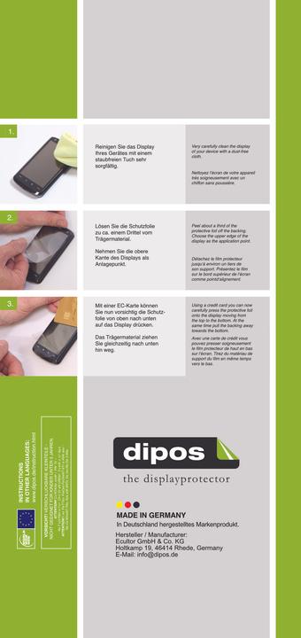 Label énergétique Dipos Film de Protection d’écran Anti-reflet pour Fossil FB-01